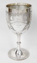 An Edward VII Silver Goblet, by Saint Arnaud Creake, Sheffield, 1904, the bowl tapering