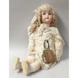 Simon & Halbig/Kammer & Reinhardt Bisque Socket Head Doll, impressed '66', with sleeping blue