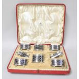A Cased Edward VII Silver Condiment-Set, by William Henry Stokes and Arthur George Ireland, Chester,