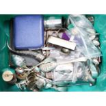 A Collection of Assorted Items, including silver plate flatware and other items (qty)