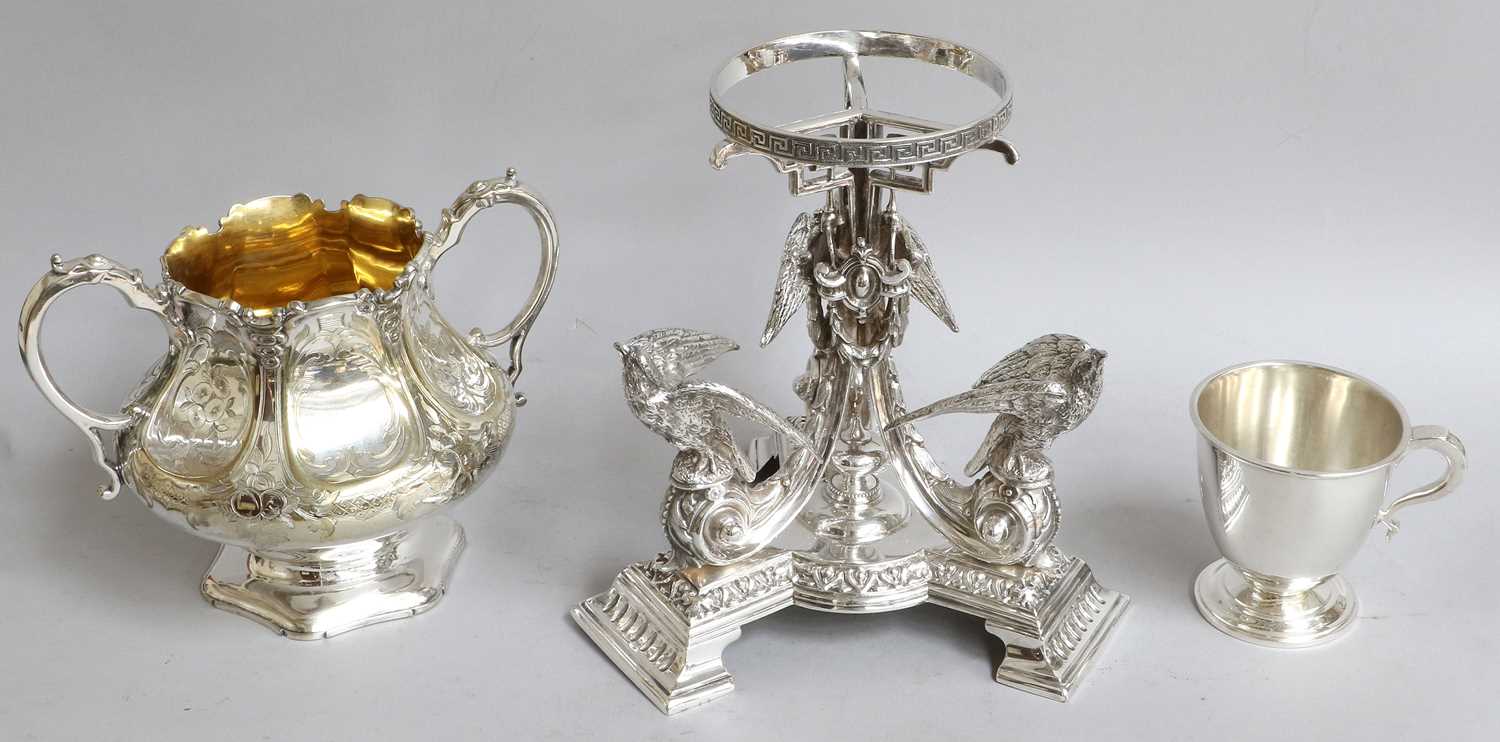 A Collection of Assorted Silver Plate, including a three-piece tea-service, comprising a teapot, - Image 3 of 3