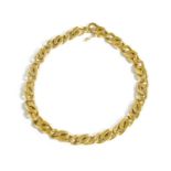 A Fancy Link Bracelet, stamped '14Kt', length 23cmStamped '14Kt', in our opinion would test as gold.