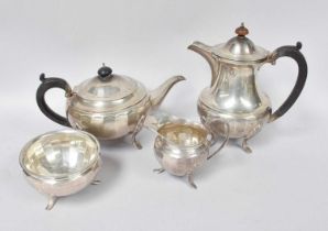 A Four-Piece George V Silver Tea-Service, by Docker and Burn Ltd., Birmingham, 1927, each piece