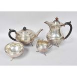 A Four-Piece George V Silver Tea-Service, by Docker and Burn Ltd., Birmingham, 1927, each piece