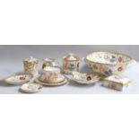 Hammersly Fine Bone China "Queen Anne" Pattern, various dates, including twin-handled bowl etc