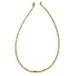 A 9 Carat Gold Fancy Link Necklace, length 42cmGross weight 13.9 grams.