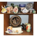 Assorted Decorative Ceramics, including: Royal Doulton Ladies "The Last Waltz", Beswick character