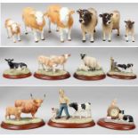 Beswick and Border Fine Arts Including: Jersey Bull, Cow and Calf, Highland Cow and Calf', model No.