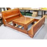 A Cherry Wood Double Sleigh Bed, makers And So to Bed, Manoir range, 161cm by 230cm by 99cm