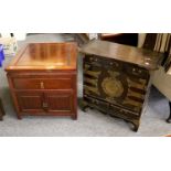 A Modern Chinese Chest of Drawers and A 20th Century Chinese Cabinet (2)
