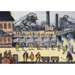 Eric Hill (b.1921)"Yorkshire Coal"Signed, mixed media together with two further mixed media works by