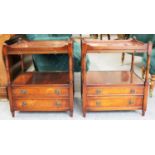 A Pair of Reproduction Side Tables, 50cm by 40cm by 60cm