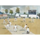 Eric Hill (b.1921)"Hit a Run"Signed, watercolour together with a further watercolour by the