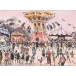 Eric Hill (b.1921)"Day trippers"Signed, watercolour together with a further watercolour by the