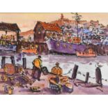 Eric Hill (b.1921)"Whitby Harbour"Signed, watercolour together with a further watercolour by the