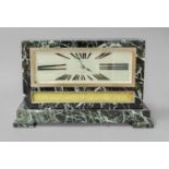 An Art Deco Green Marble Mantel Clock, retailed by Phillips & Mac, Connal, LondonThe case with minor