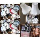 A Large Quantity of Ceramics, Glass and Silver Plate, with other miscellaneous items including: