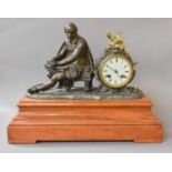 A Victorian Figural Striking Mantel Clock