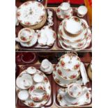 Royal Albert Old Country Roses Part Tea, Dinner and Coffee Service, including coffee pot, tea pot,