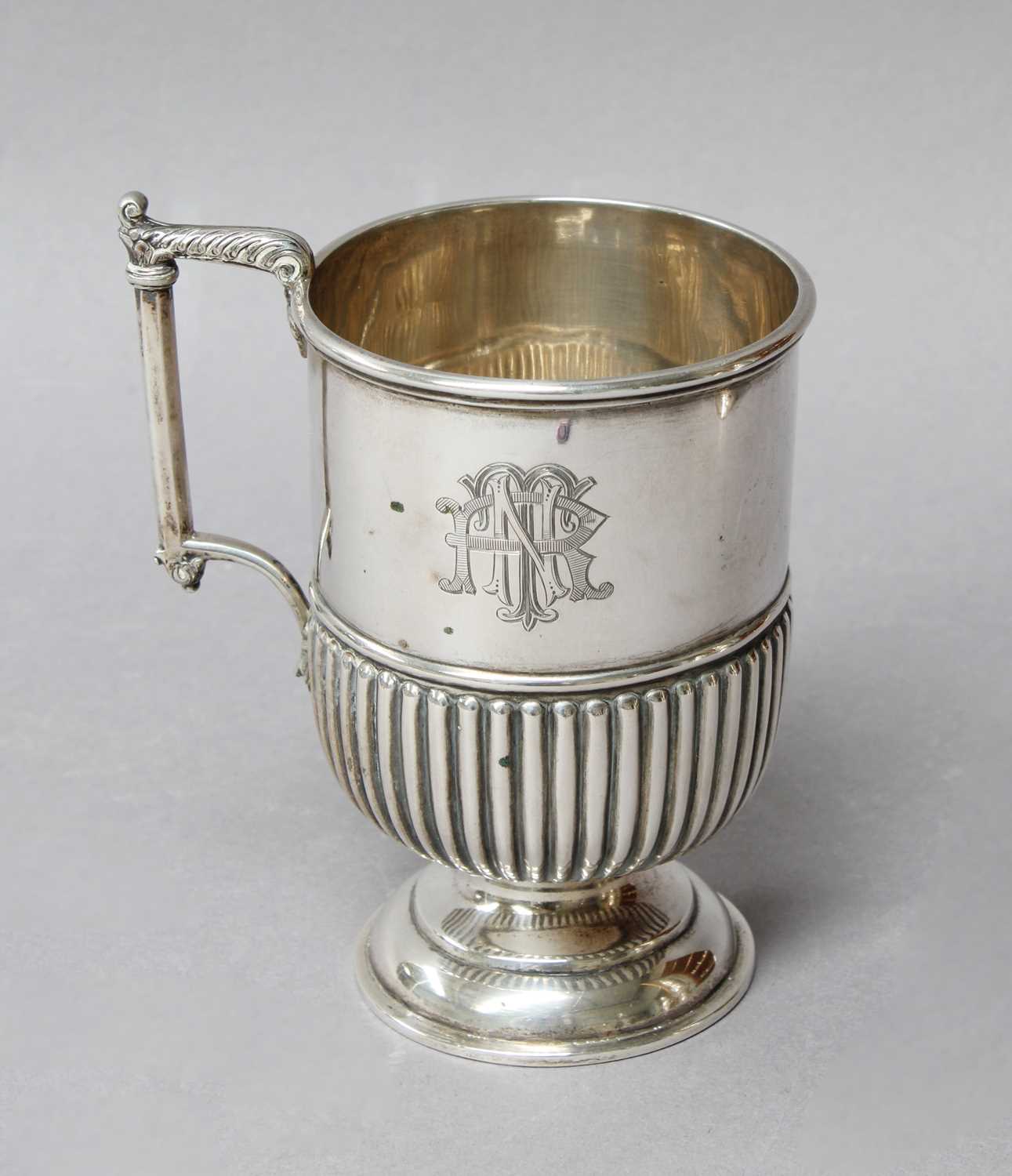 An Indian Colonial Silver Mug, by Barton, Bangalore, Late19th/Early 20th Century, the bowl