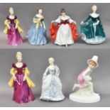 Six Royal Doulton Figures, including ''Tom Tom the Pipers Son'' HN3032; together with a Royal