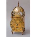 A Lantern Form Passing Strike Mantel Clock, movement stamped Astral Coventry, bell with a