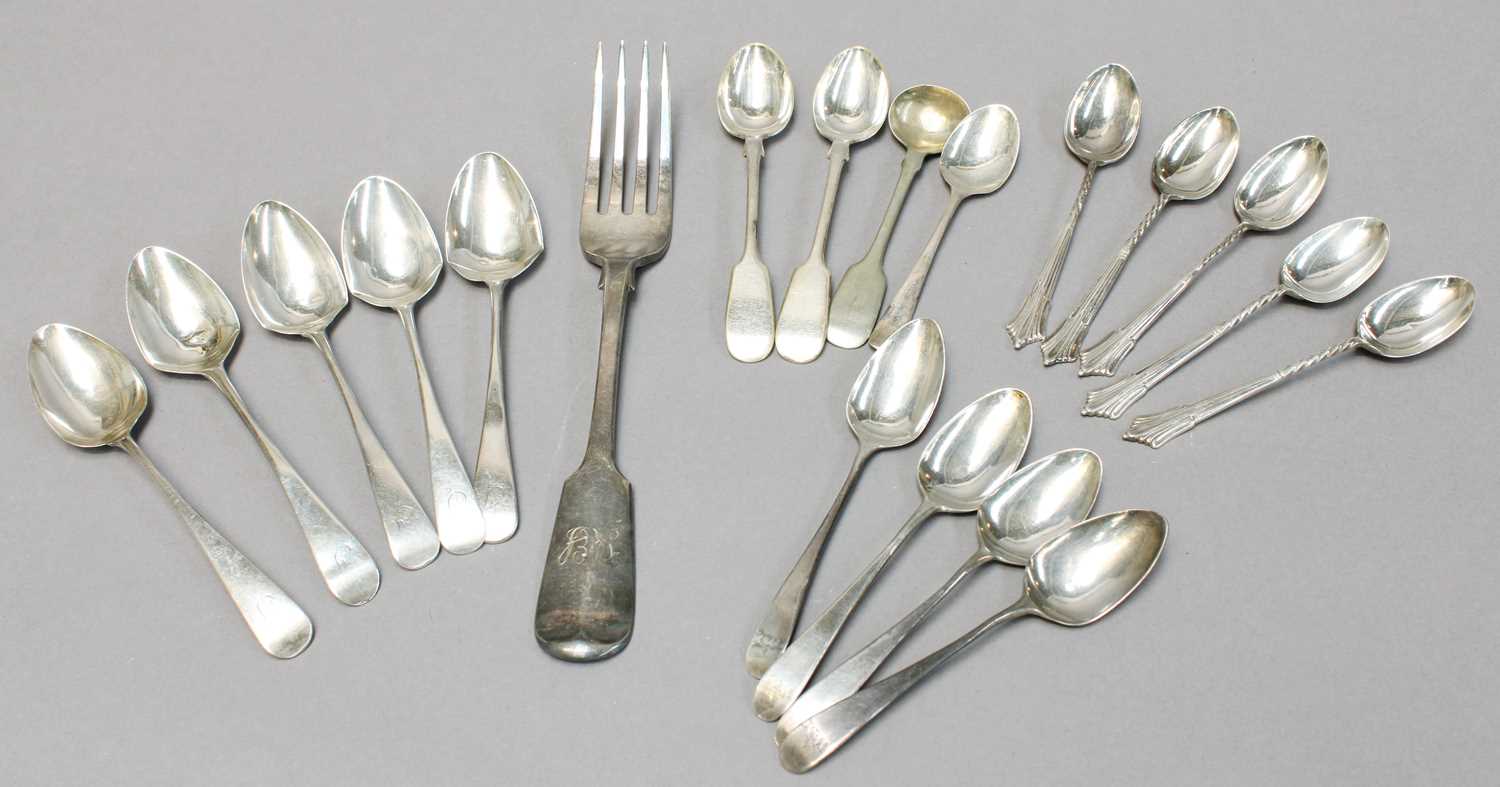 A Collection of Assorted Silver Flatware, various pattern, including cased set and other items ( - Image 3 of 3