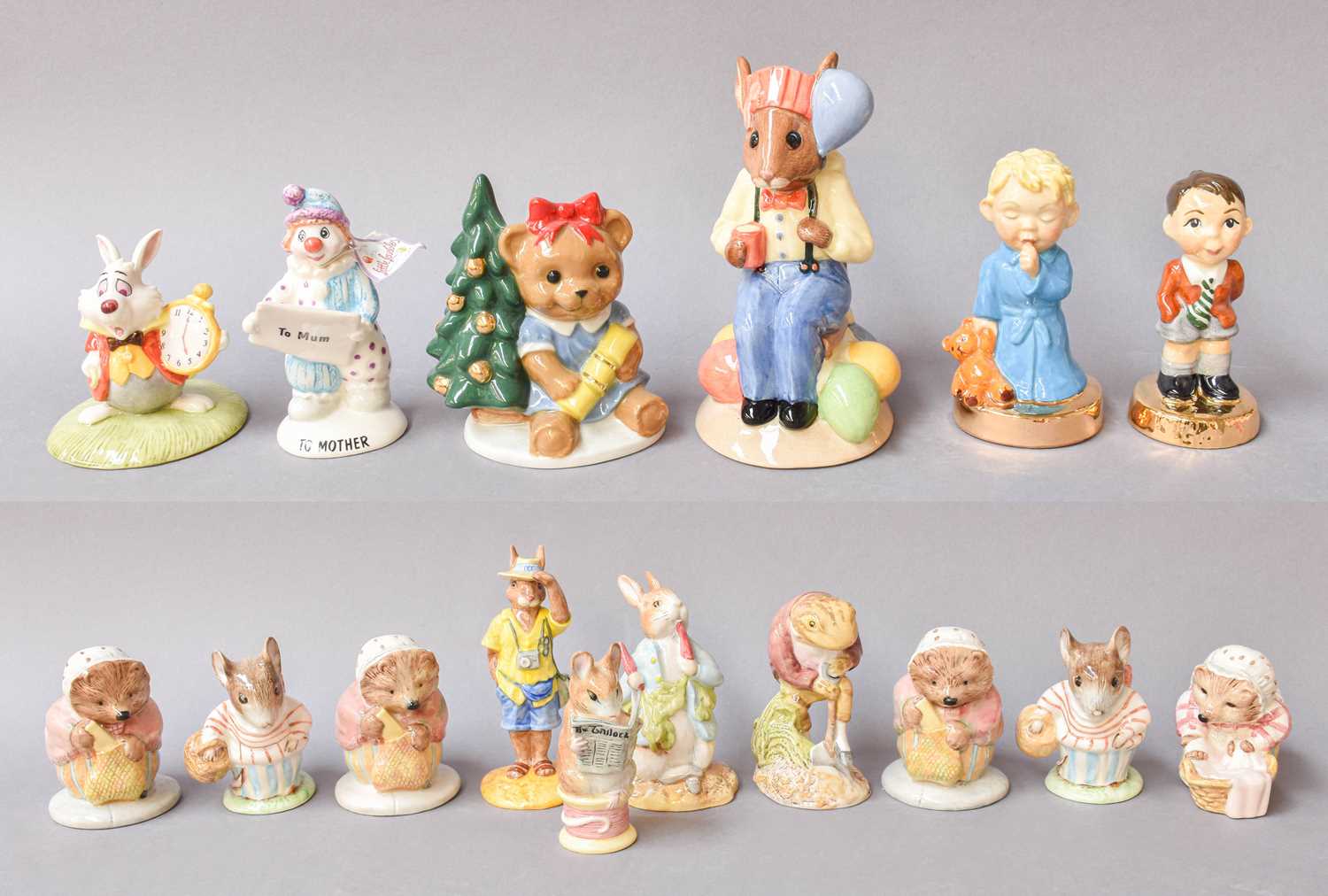 Various Beswick Beatrix Potter Figures, together with other similar including, Royal Albert, Royal