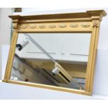 A Regency Style Gilt Framed Inverted Breakfront Mirror, 94cm by 62cm