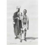 John Seerey Lester (1946-2020)"Man and Boy Morrocco"Signed, inscribed and dated (19)74, ink drawing,