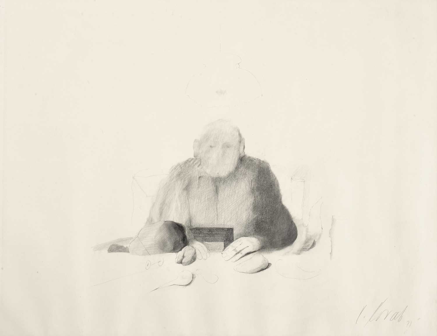 Karl Korab (b.1937) Austrian"Ohne Titel"Signed and dated 1971, pencil, 38cm by 49cm Provenance:
