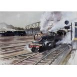 Walter F Parker (1914-2010)''The 2.10pm, leaving Paddington''Signed and dated 1998, watercolour;