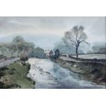 Sam Chadwick (1902-1992)Dales River Landscape, and a companion,Signed, watercolour, 27cm by 40cm;