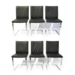 A Set of Six Cattelan Italia Liz Low Back Dining Chairs, designed by Paolo Cattelan, black