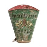 A Green and Red Painted Grape Hod, repainted with Chateauneuf-du-Pape in black and gold lettering,