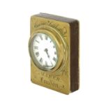 A Rare Railway Mail-Coach Guard's Timepiece, circa 1840, brass and mahogany case engraved to the