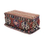 Shahsavan Cradle BagNorth West Iran, circa 1900Each panel in flatweave on a brick red field with