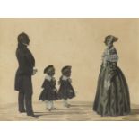 The Hubard Gallery, circa 1822-1845): A Cut and Painted Silhouette Conversation Piece, with