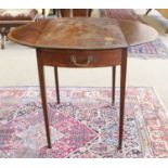 A George III Mahogany, Tulipwood-Banded and Boxwood-Strung Pembroke Table, late 18th century, with