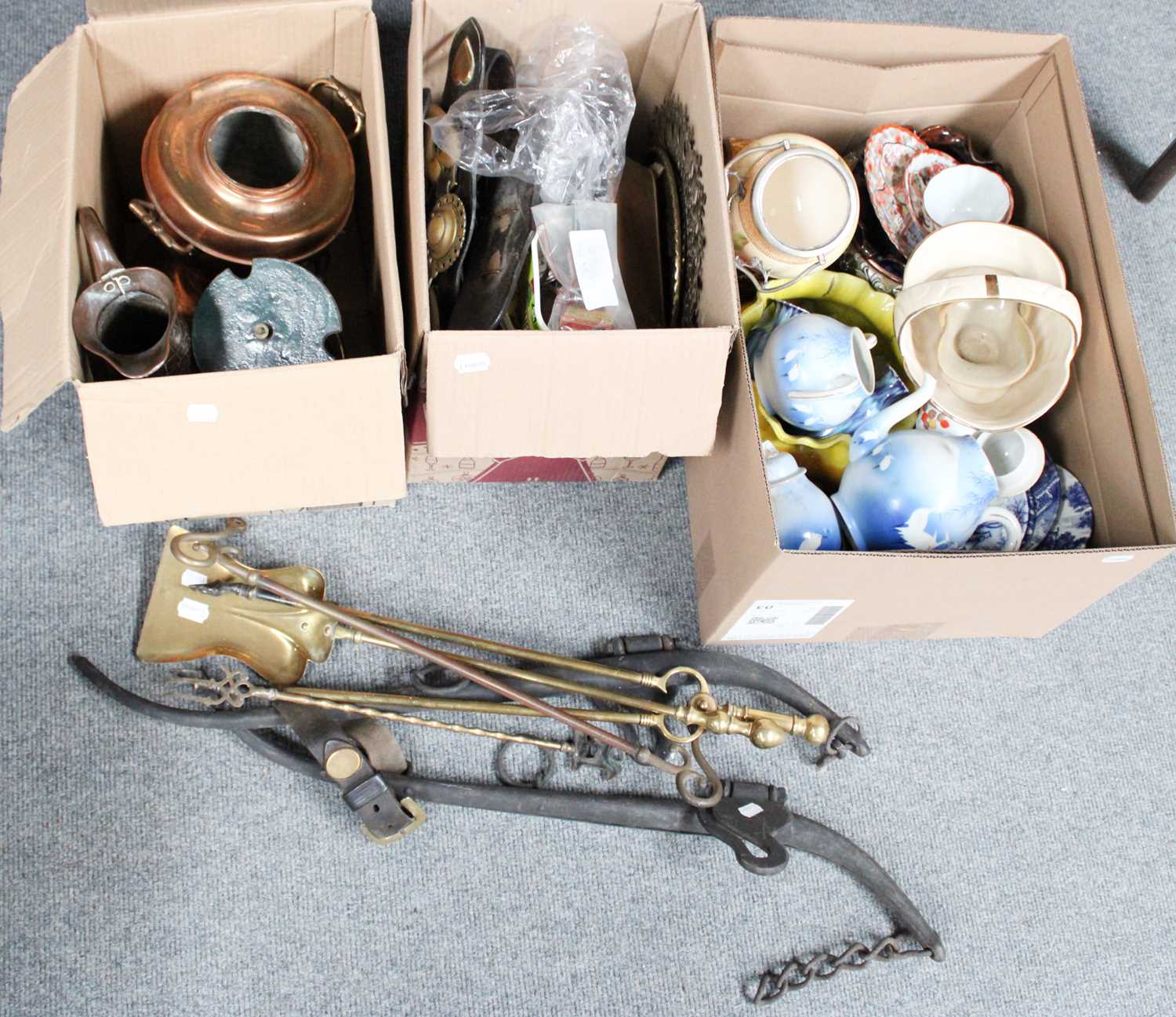 A Quantity of Assorted Ceramics, Glass and Metalware, including a Victorian oil lamp, Doulton - Image 3 of 3