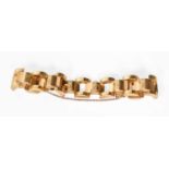 A Fancy Link Bracelet, stamped 'HG&S 9CT', length 19cmGross weight 32.3 grams.