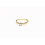 An 18 Carat Gold Diamond Solitaire Ring, estimated diamond weight 0.35 carat approximately, finger