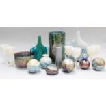 Isle of Wight Glass, including Michael Harris, paperweights and vases (one tray)All in good