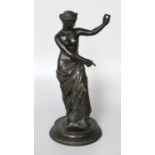 A Patinated Bronze Sculpture of a Mews, after a Roman original, 25cm