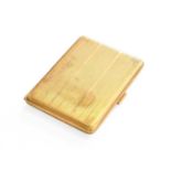A 9 Carat Gold Cigarette CaseThe gross weight including the elasticated strap inside is