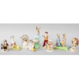 Beswick Beatrix Potter Figures Comprising: 'Peter Rabbit', 'Flopsy and Benjamin Bunny', model No.