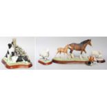 Border Fine Arts James Herriot Model 'New Arrival at Harland Grange' (Clydesdale Mare and Foal),