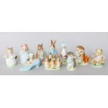 Beswick Beatrix Potter Figures Including: 'Mr Jeremy Fisher', 'Jemima Puddleduck', 'Tailor of