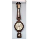 A Mahogany 8'' Aneroid Barometer