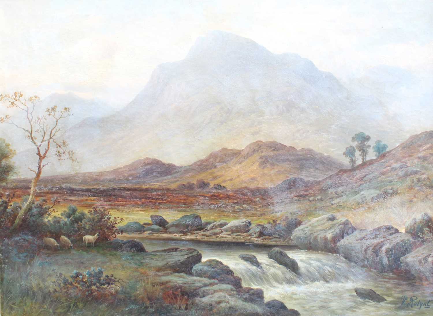 Victor Rolyat (19th Century)"Glencoe"Signed, signed and inscribed verso, oil on canvas, 56.5cm by